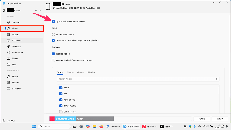 Move Apple Music Playlists to iPhone