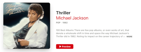 Thriller by Michael Jackson