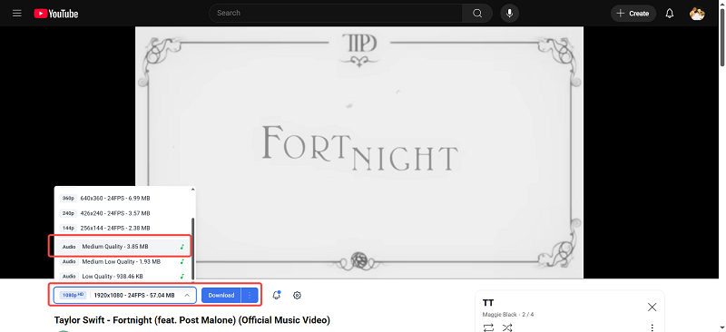 Download YouTube to MP3 with Tubly Downloader Extension