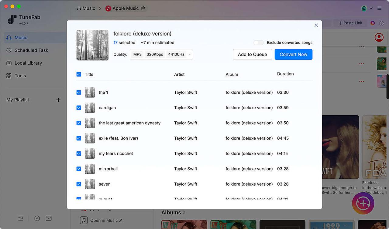 TuneFab Apple Music Downloader Download Taylor's Playlist