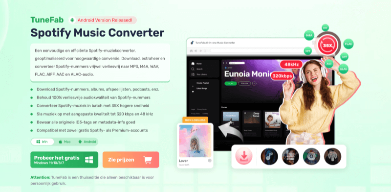TuneFab Spotify Music Converter officiële versie