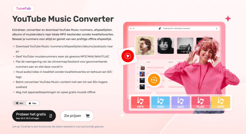 TuneFab YouTube Music Converter startpagina
