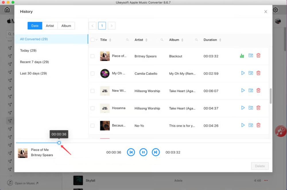 UkeySofy Play Converted Apple Music Songs