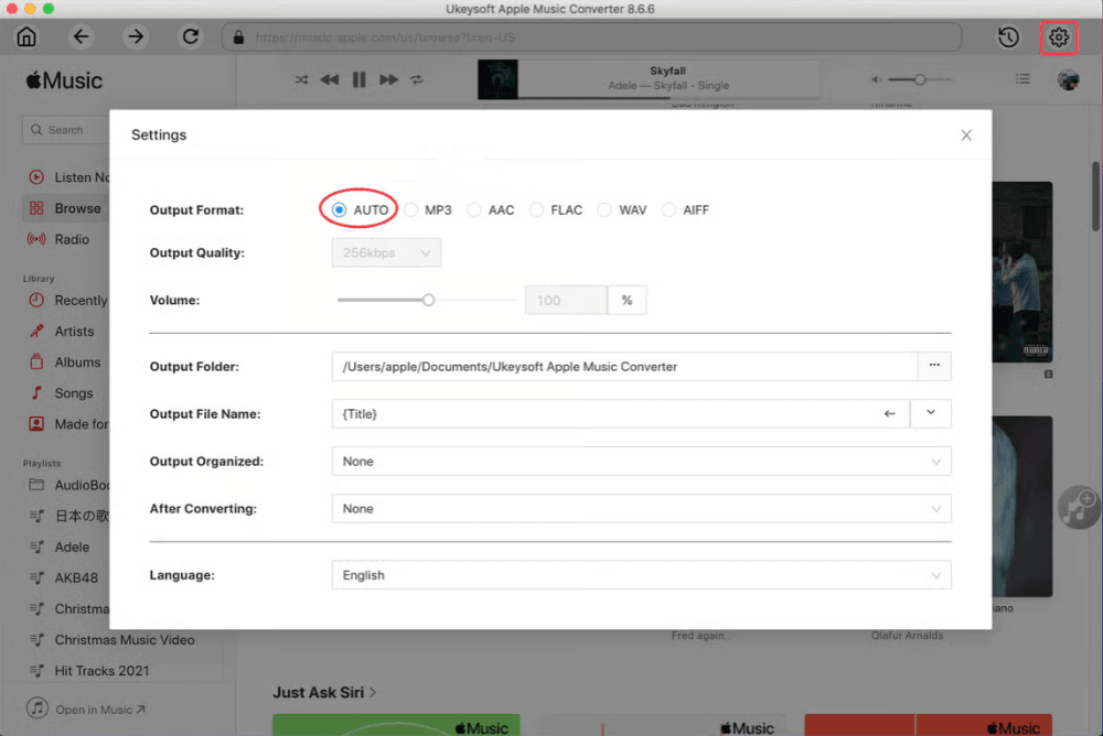 UkeySofy Select Output Parameters