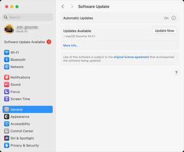Update macOS Software