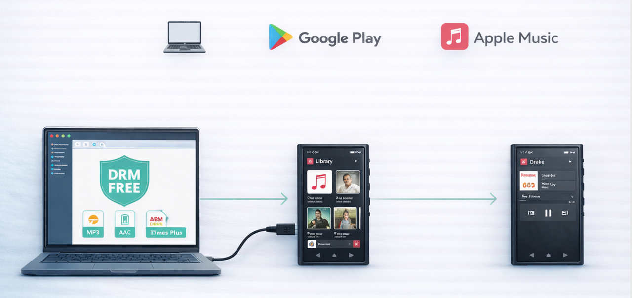 Transferring DRM-free music files to an older Sony Walkman