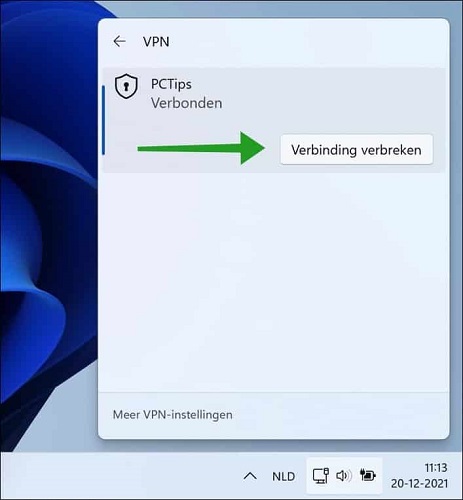 VPN-verbinding verbreken op Windows
