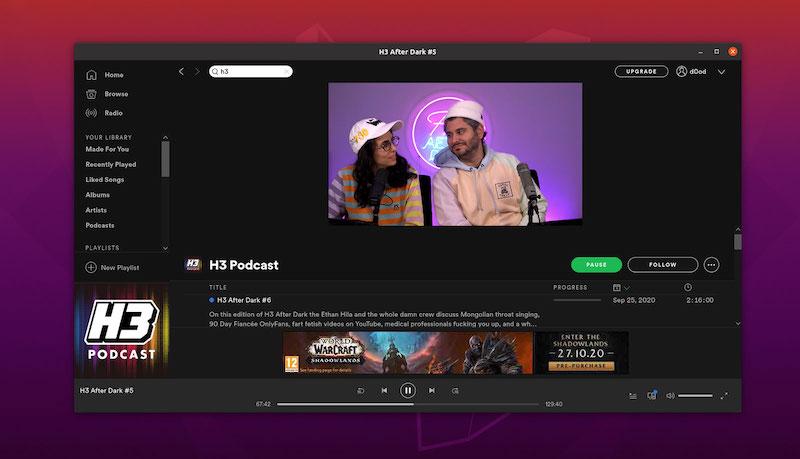 Play and Watch Spotify Podcast Videos on Computer