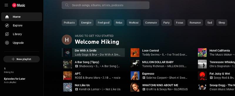 YouTube Music Web Player