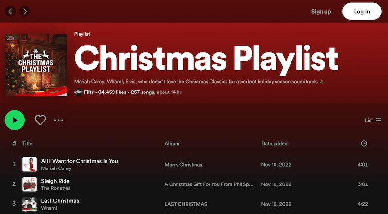 Playlist di Natale