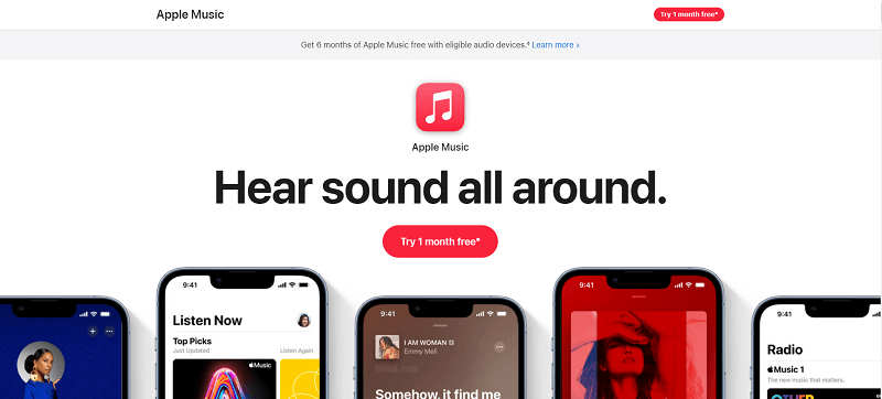 Apple Music 1개월 무료 평가판