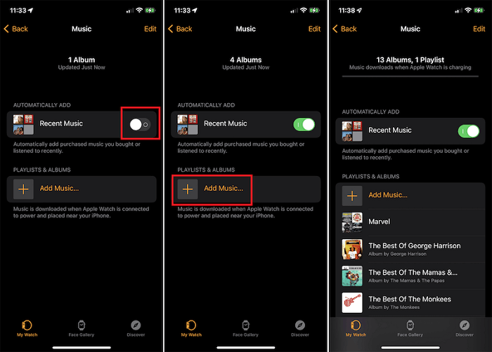 أضف Amazon Music إلى Apple Watch من iPhone