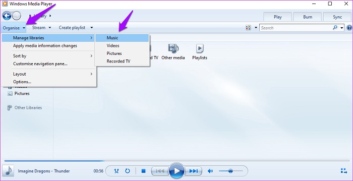 Aggiungi musica su Windows Media Player