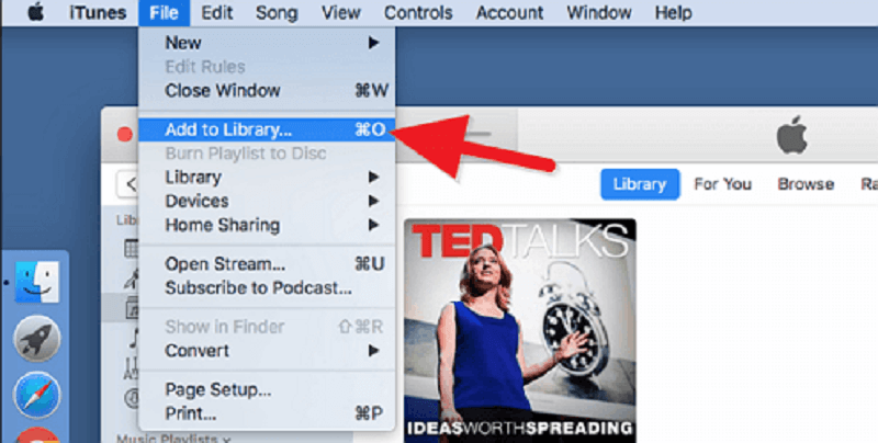 Adicionar audiolivro à biblioteca do iTunes