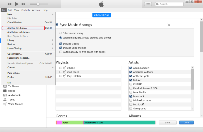 Add Music to iTunes