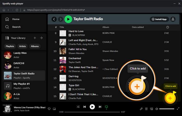 Найдите песни Spotify для загрузки