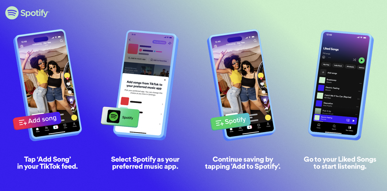 Добавьте музыку TikTok в Spotify