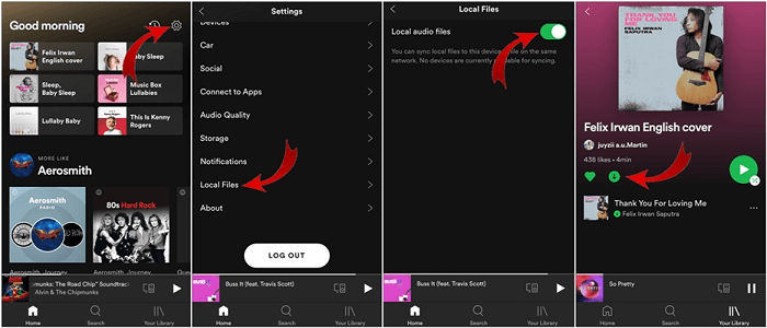 WAV-bestanden Spotify Mobile toevoegen