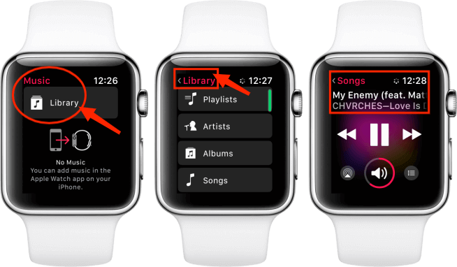 Agregar música a Apple Watch directamente