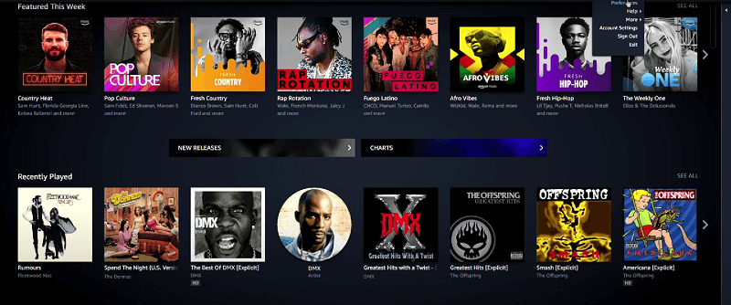 تطبيق Amazon Music Desktop