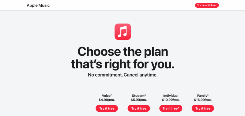 Subscribe to Apple Music on Web