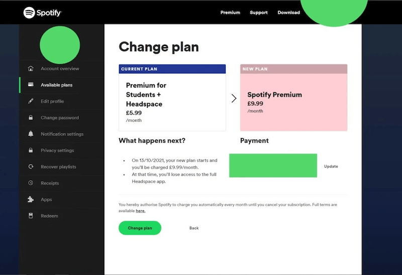 Controleer Spotify Premium-status