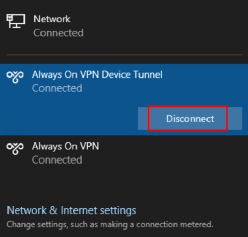 Verifique el estado de VPN en su dispositivo