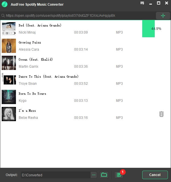 Конвертировать музыку Spotify в MP3