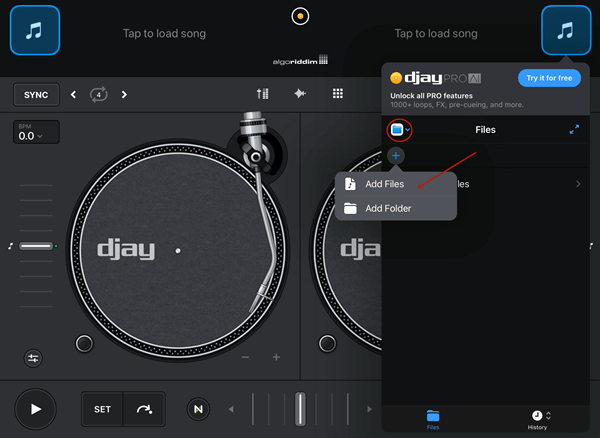 Adicione Spotify Music ao djay Pro no iOS