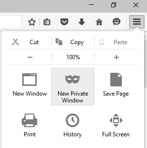 Приватное окно Firefox