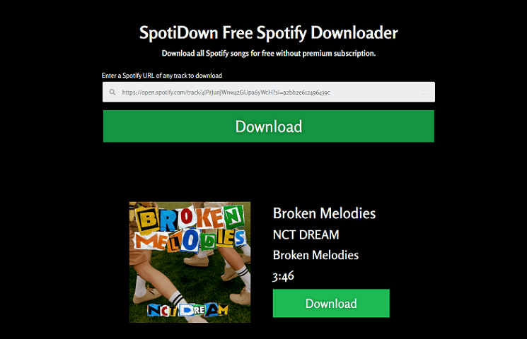 Descargador gratuito de Spotify SpotiDown