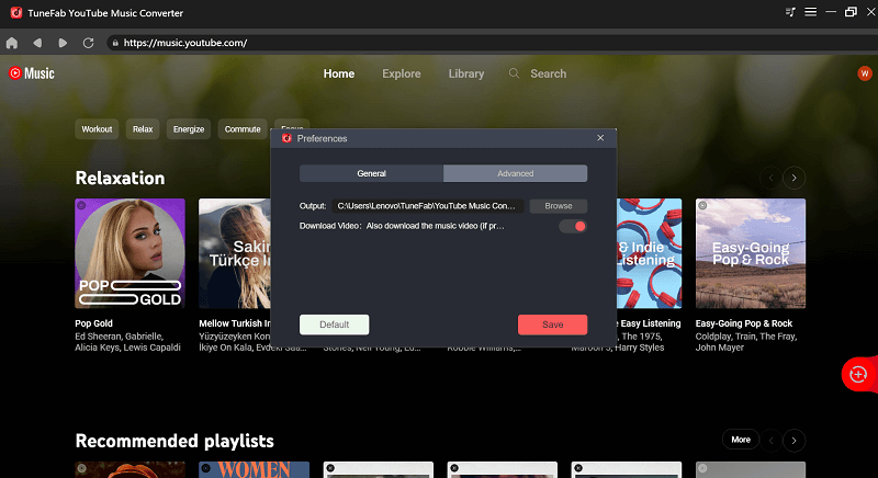 General YouTube Music Preference Setting