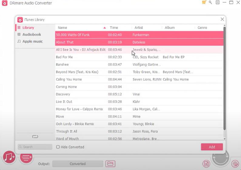 Импортировать песни Apple Music