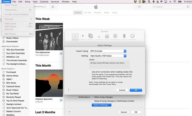 iTunes convierte M4A a MP3