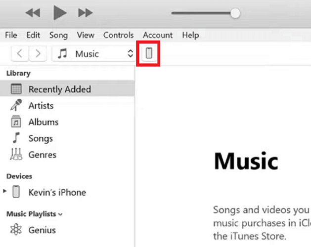 مزامنة الموسيقى مع iPhone باستخدام iTunes