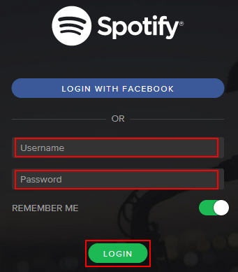 Войдите в Spotify на телефоне