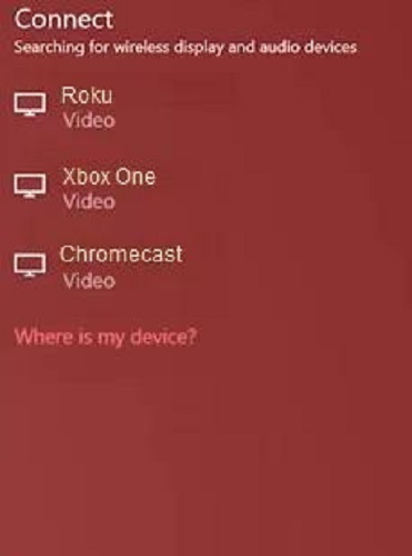 将屏幕镜像到 Roku for PC