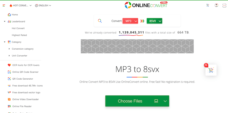 تحويل MP3 عبر الإنترنت إلى 8SVX