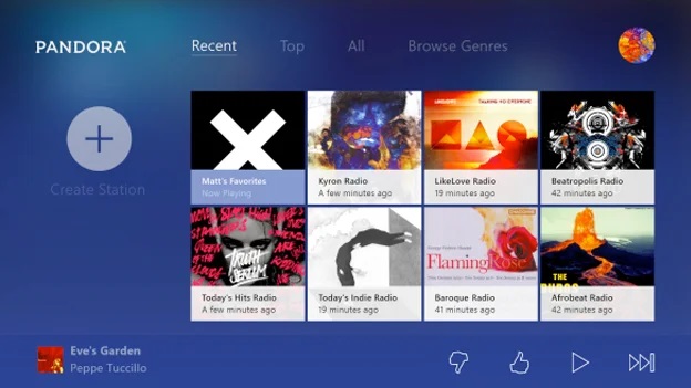 Speel Pandora op Xbox One