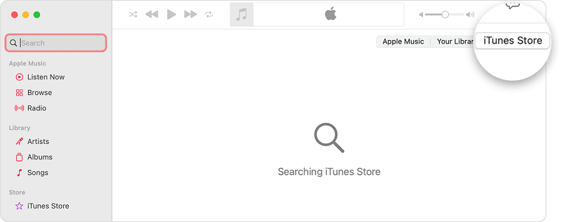 قم بشراء Apple Music iTunes Store Mac