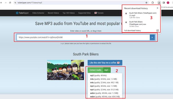 Muziek rippen van YouTube via Online Converter