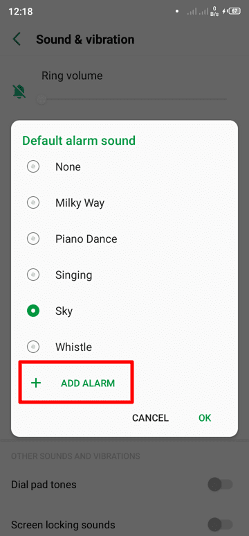Seleccione Apple Music como alarma Android