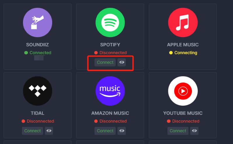 Connettiti con Spotify