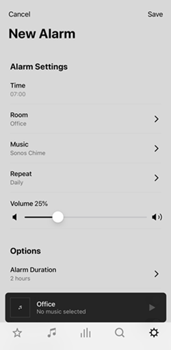 Imposta Amazo Music Alarm su Sonos
