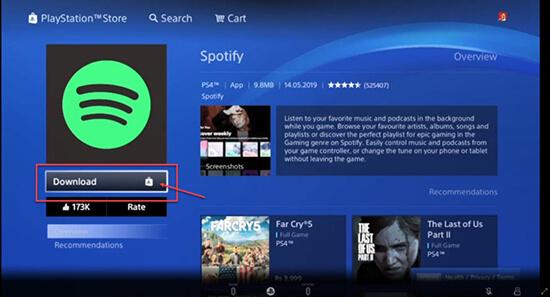 Configurar Spotify en PS4