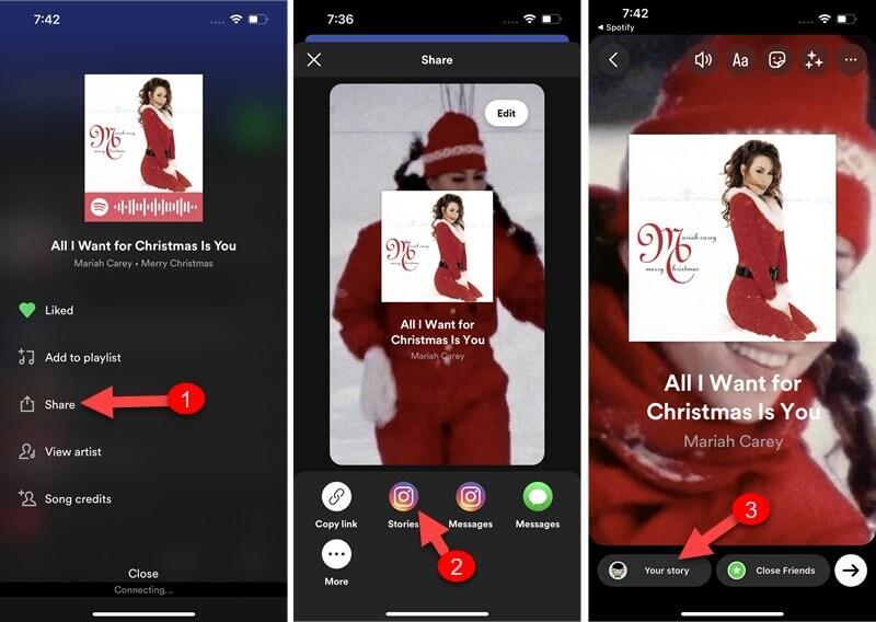 Add Spotify Song to Instagram Story with Link