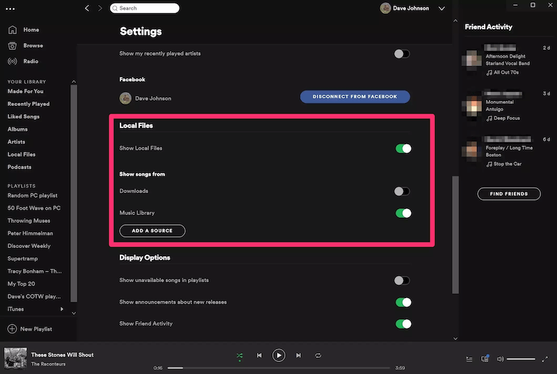 Habilite Mostrar archivos locales para arreglar los archivos locales de Spotify que no se muestran