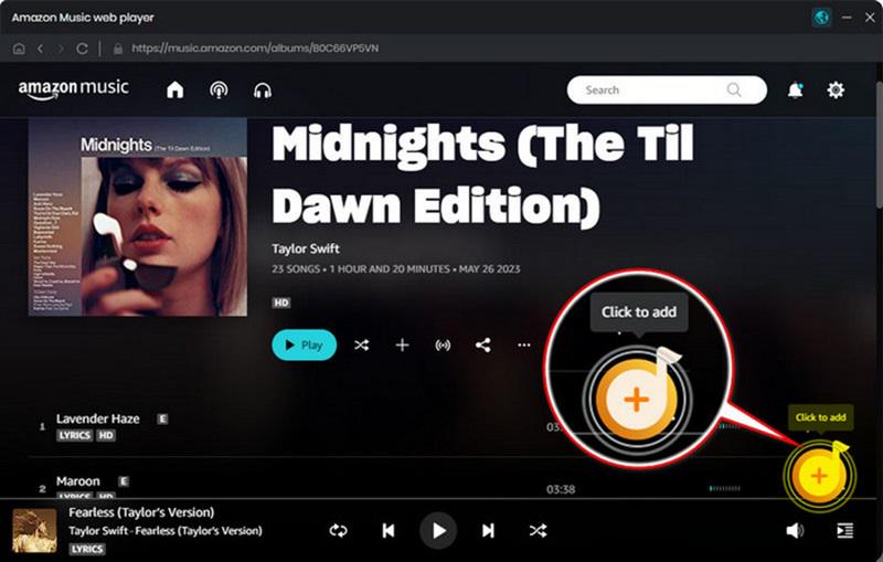 Sidify Amazon Music Converter Web Player-modus