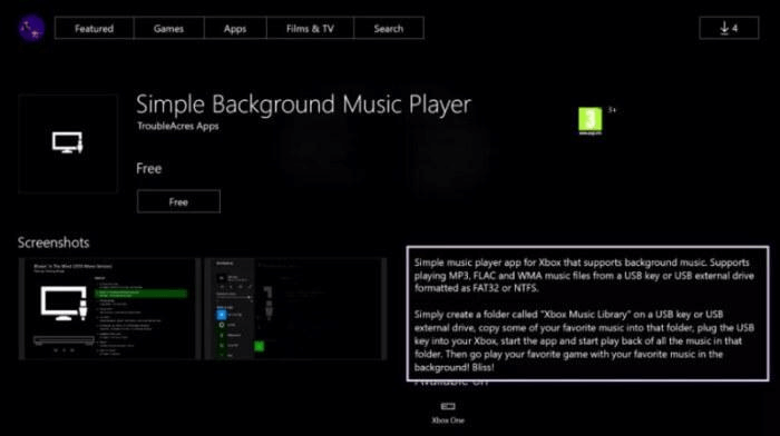 Eenvoudige achtergrondmuziekspeler-app