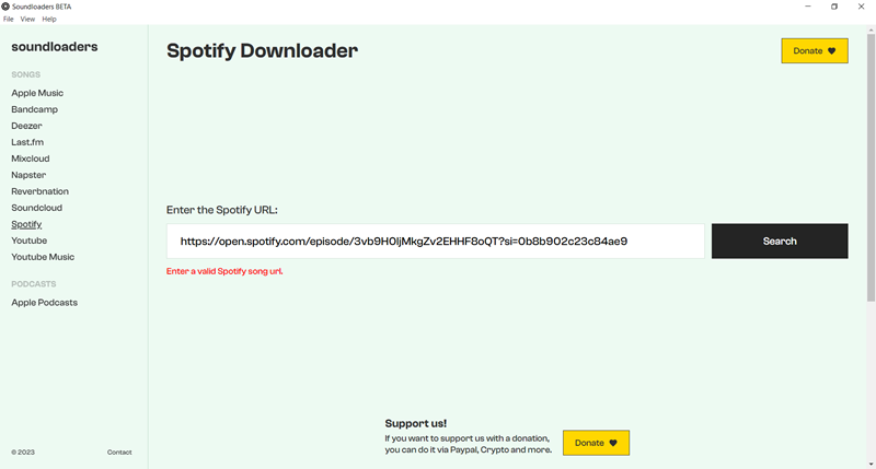 Soundloaders Spotify Downloader werkt niet